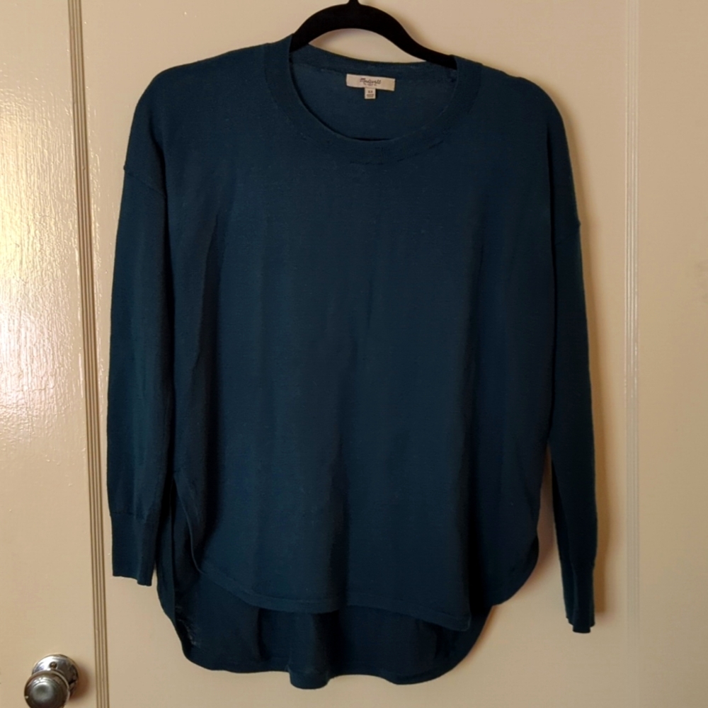 Madewell emerald green lightweight wool sweater